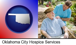 a hospice care provider and an elderly patient in Oklahoma City, OK
