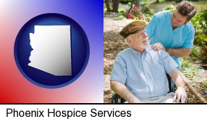 a hospice care provider and an elderly patient in Phoenix, AZ