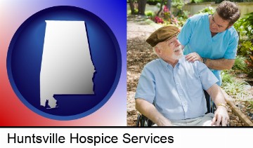 a hospice care provider and an elderly patient in Huntsville, AL